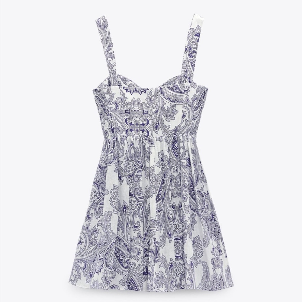 PRINTED SHORT DRESS - Picture 9 of 10
